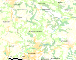 Map commune FR insee code 56090